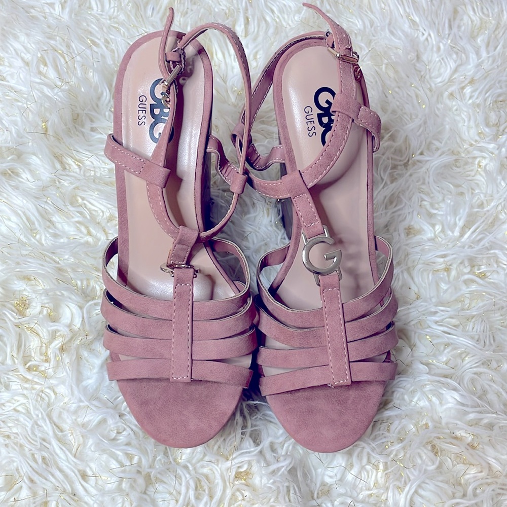 Glaze Women's Pink and Brown Wedge Sandals